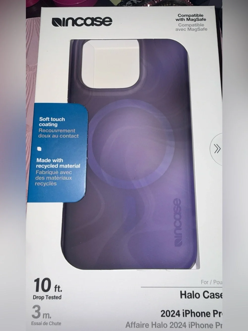 Incase Halo MagSafe Case for iPhone 16 Pro Purple 10ft Drop Protection NIB